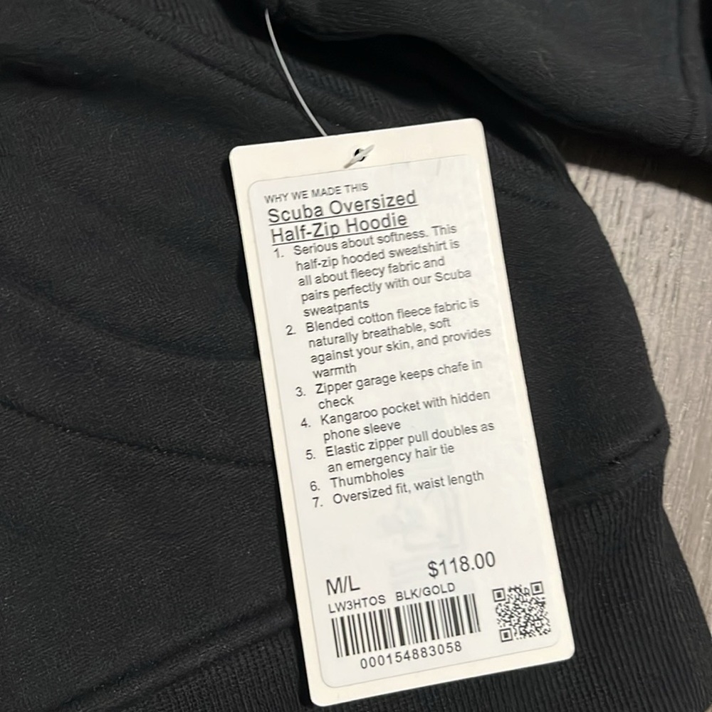 Lululemon Scuba Oversized Half-Zip Hoodie
Black / Gold Size M/L - Picture 5 of 6
